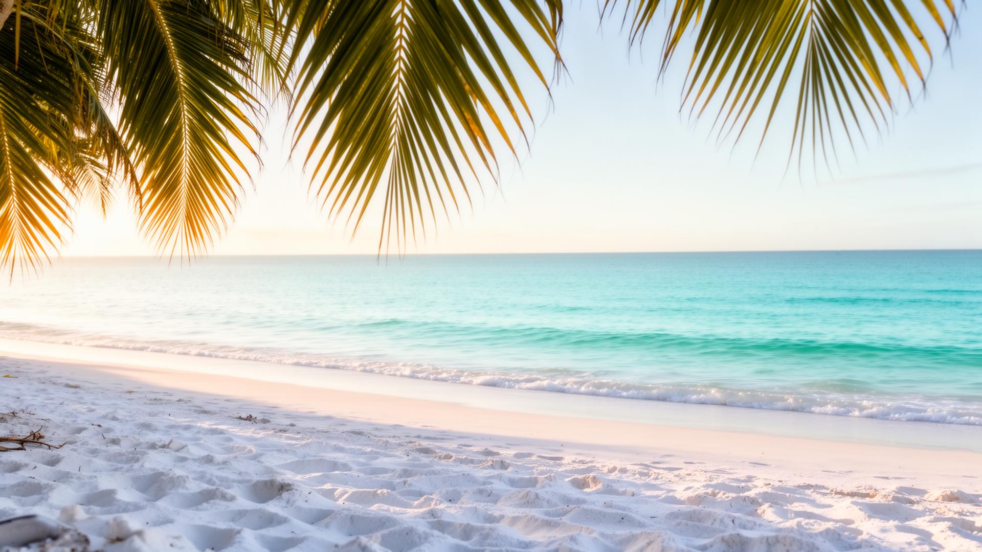 Serene coastal beach