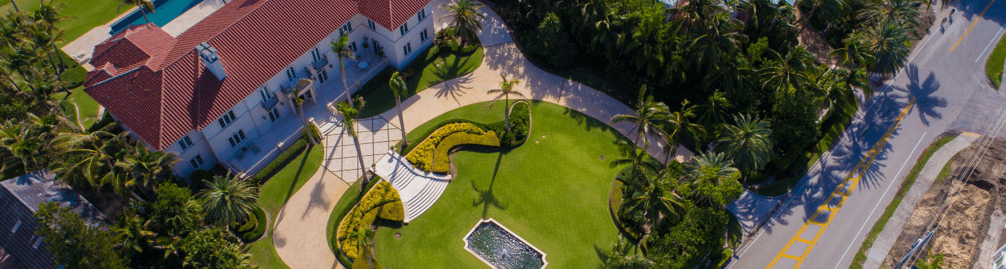 Aerial view of luxury Vero Beach estate with professional management services